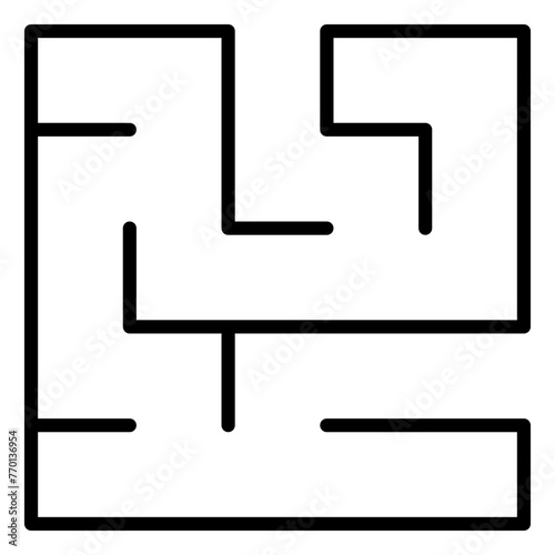 Simple Maze Square game labyrinth for kids