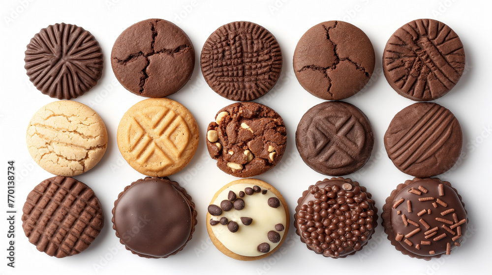 Cookies on white background Cookies on white background