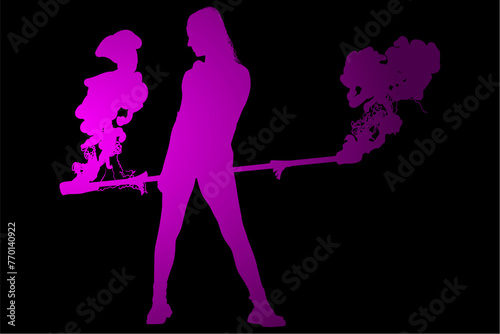 mujeres, ilustracion, vector, silueta, modelos, fashion, modelos, moda, pose, sexy, sensual, fuego
