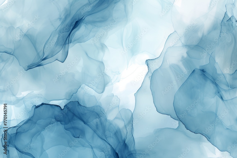 Naklejka premium Elegance Abstract Art Blue Paint Background with Liquid Fluid Grunge Texture