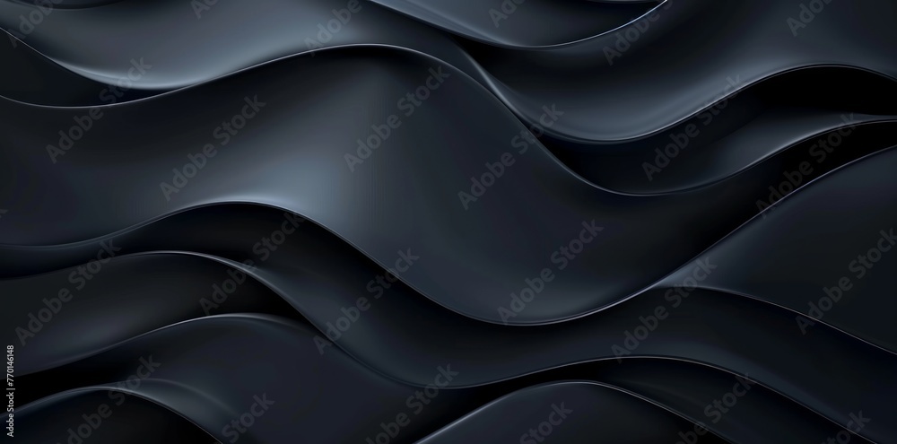 Graceful curves and waves forming an elegant futurism abstract against a dark black backdrop. Graceful curves and waves forming an elegant futurism abstract against a dark black backdrop.