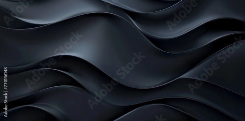 Graceful curves and waves forming an elegant futurism abstract against a dark black backdrop.