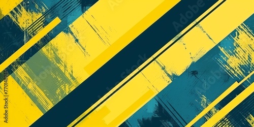 A dynamic yellow abstract background showcasing a trendy hipster graphic with bold stripes, perfect for modern aesthetics.