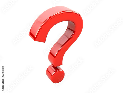 isolated question mark symbol, 3d illustration