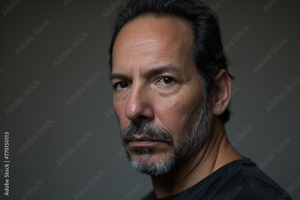 Portrait of a handsome mature man with gray hair and beard, studio shot Portrait of a handsome mature man with gray hair and beard, studio shot