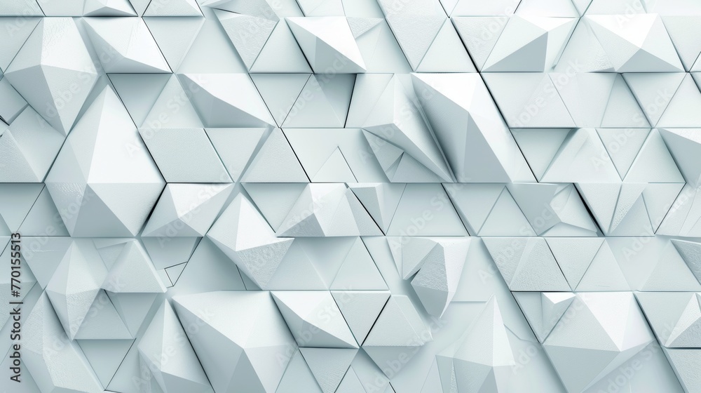 Geometric triangle pattern on white gray background for futuristic digital science concept Geometric triangle pattern on white gray background for futuristic digital science concept