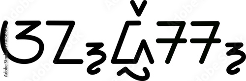  Illustration vector graphic of the name Andres, sundanese script, unique font. Great for printing on your personal items