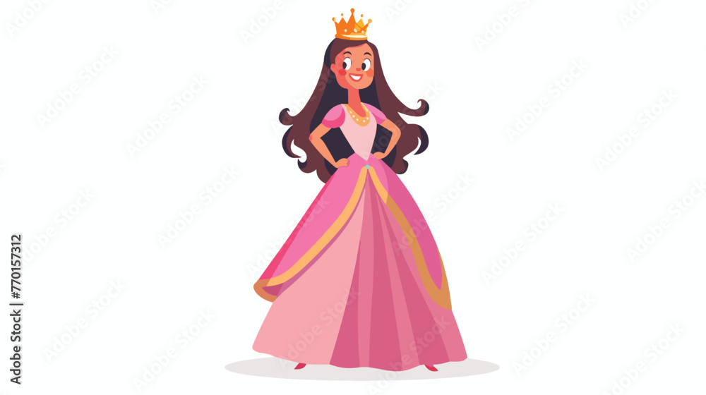 Illustration of Cartoon beautiful princess