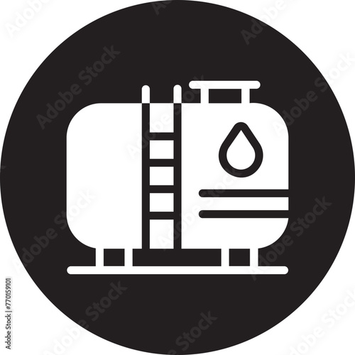 oil tank glyph icon