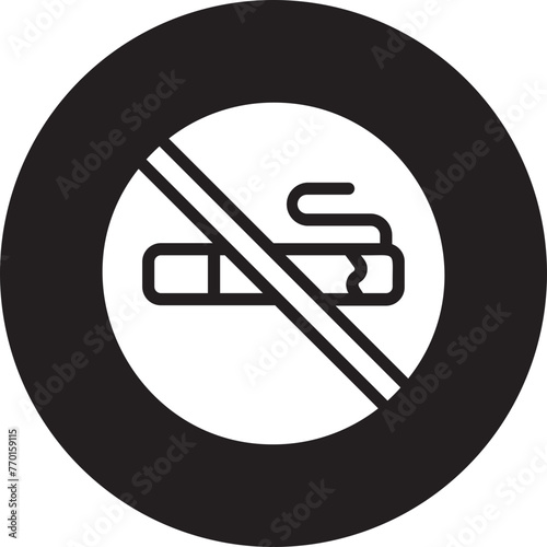 no smoking glyph icon