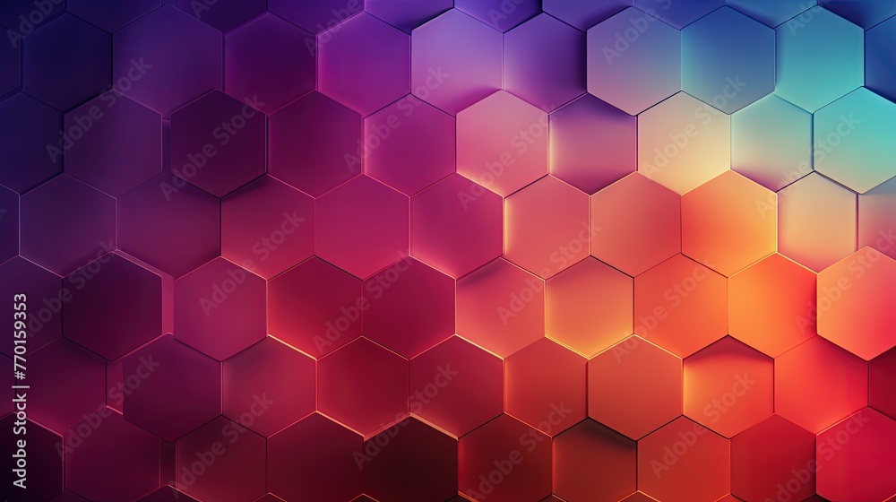 a background with hexagonal honeycomb cells in a gradient palette a background with hexagonal honeycomb cells in a gradient palette
