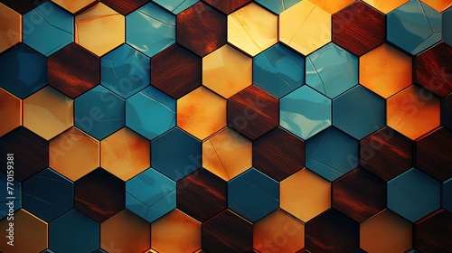 a background with hexagonal tiles arranged in a staggered formation