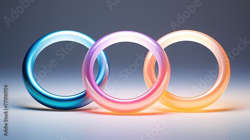 circular rings with a gradient color scheme