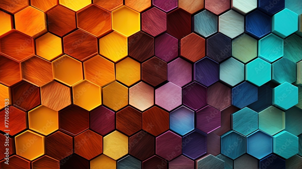 hexagonal honeycomb pattern with a harmonious color scheme hexagonal honeycomb pattern with a harmonious color scheme