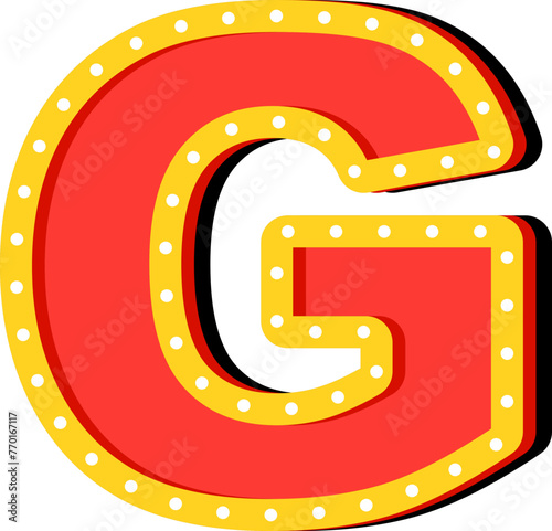 Light Bulb Alphabet Letter G
