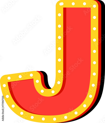 Light Bulb Alphabet Letter J