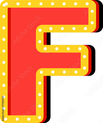 Light Bulb Alphabet Letter F