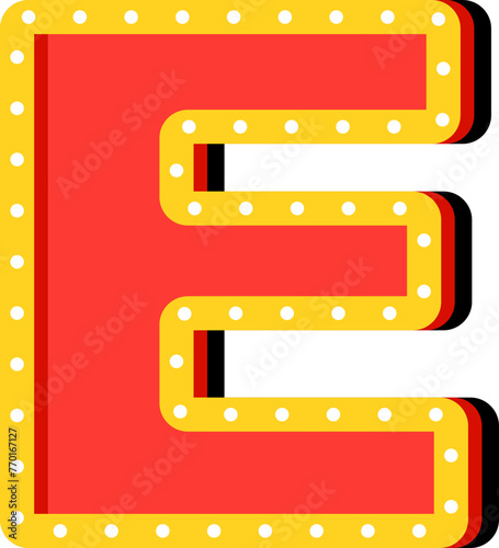 Light Bulb Alphabet Letter E