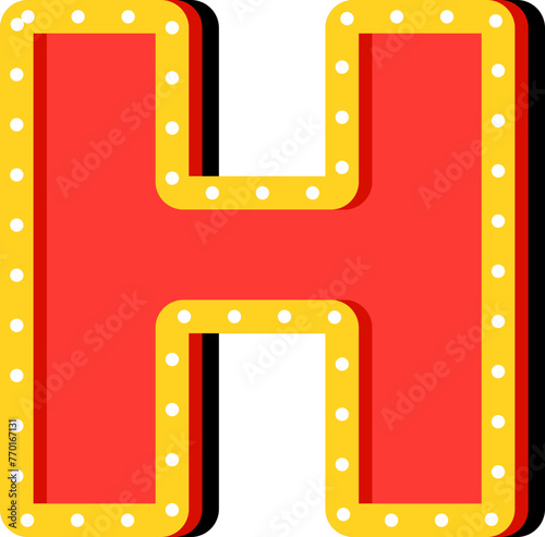 Light Bulb Alphabet Letter H