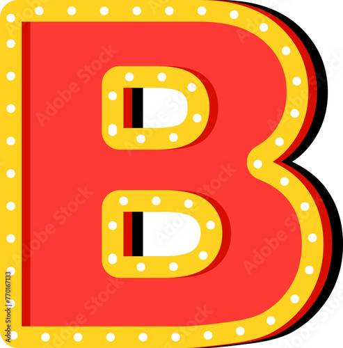 Light Bulb Alphabet Letter B