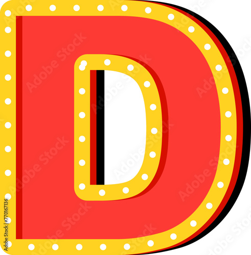Light Bulb Alphabet Letter D
