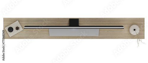 Fototapeta Naklejka Na Ścianę i Meble -  tv unit, top view, on transparent background, 3d rendering	
