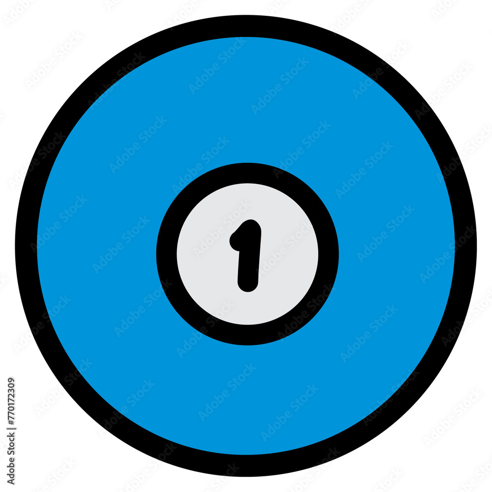 Ball vector icon isolated on transparent background