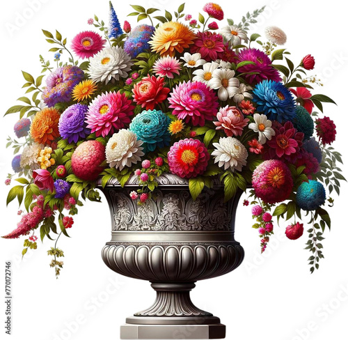 flowers in vase, Generative AI
