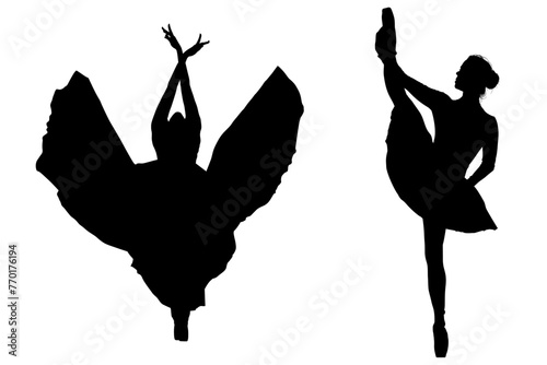 mujeres, ilustracion, vector, silueta, modelos, fashion, modelos, moda, pose, danza, baile, entrenamiento