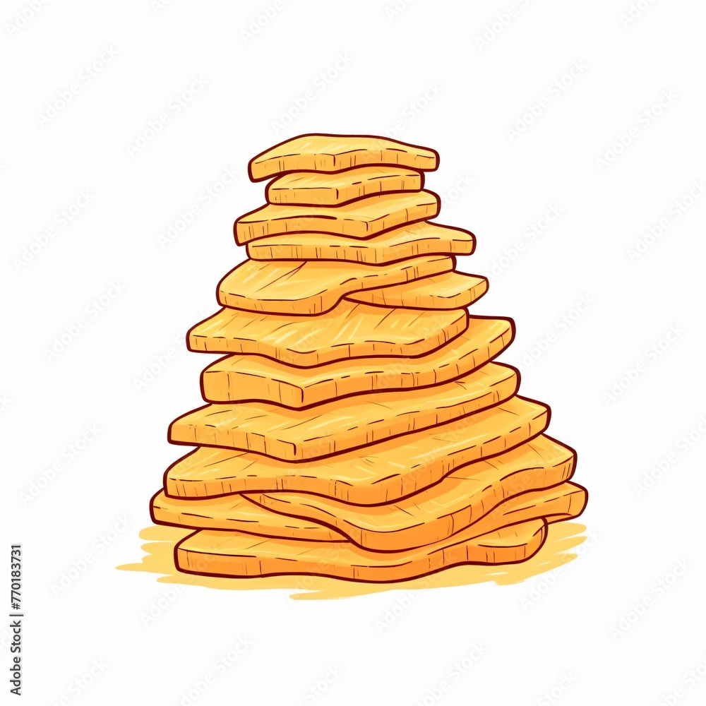 A pile of crispy golden fries their temptation undeniable on a white background A pile of crispy golden fries their temptation undeniable on a white background