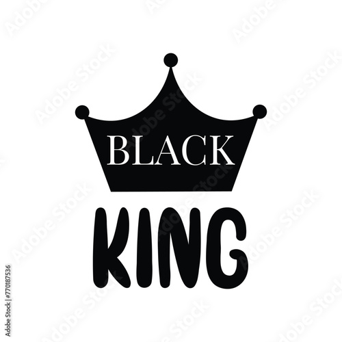 Black King Vector Design on White Background