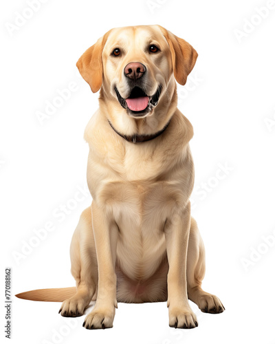 Beautiful regal and dignified Labrador isolated on white background 