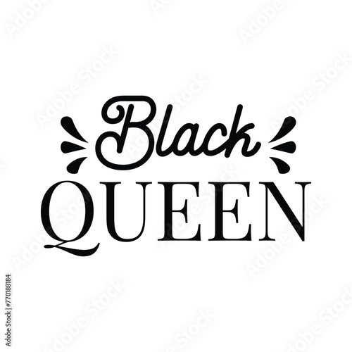 Black Queen Vector Design on White Background