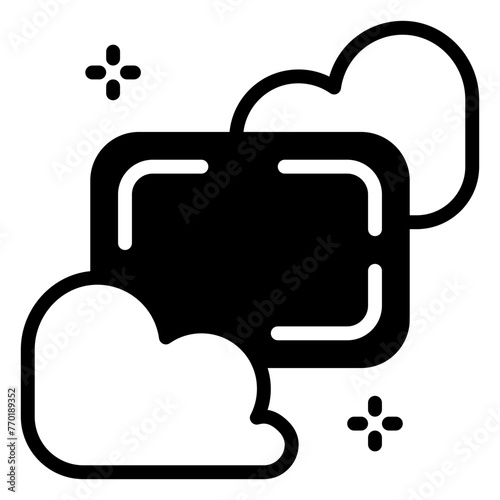 challenge icon, glyph icon style