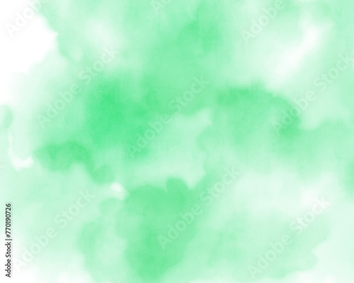 Fototapeta Naklejka Na Ścianę i Meble -  にじみのある緑の水彩風背景　壁紙　素材