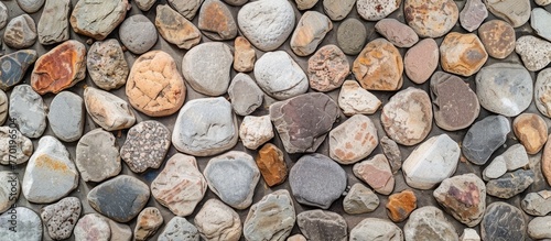Stone gravel floor pattern for decoration.