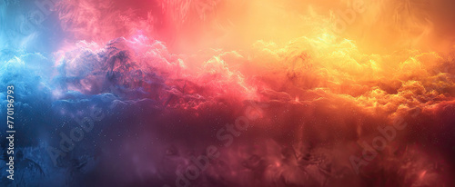 Abstract colorful background  fire and ice elements  smoke. Created with Ai