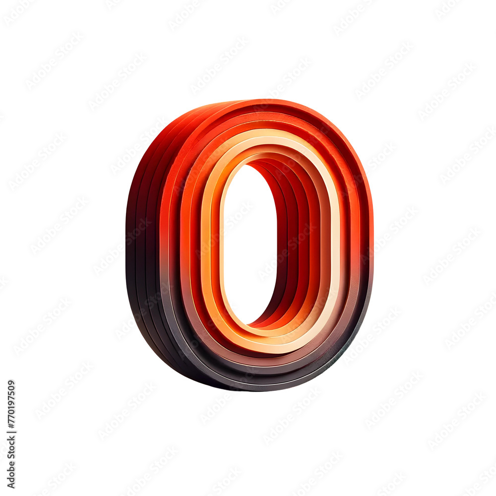 3D letter o 3D letter o