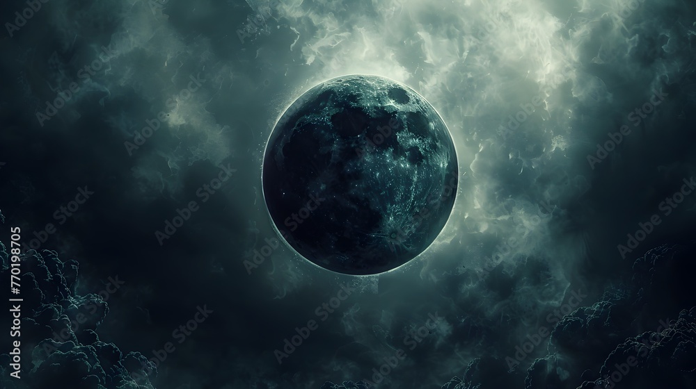 Captivating Celestial Eclipse:Whispered Tales of Noir Nights in Watercolor Splendor Captivating Celestial Eclipse:Whispered Tales of Noir Nights in Watercolor Splendor