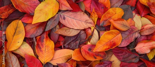 Autumn texture of bright leaves.