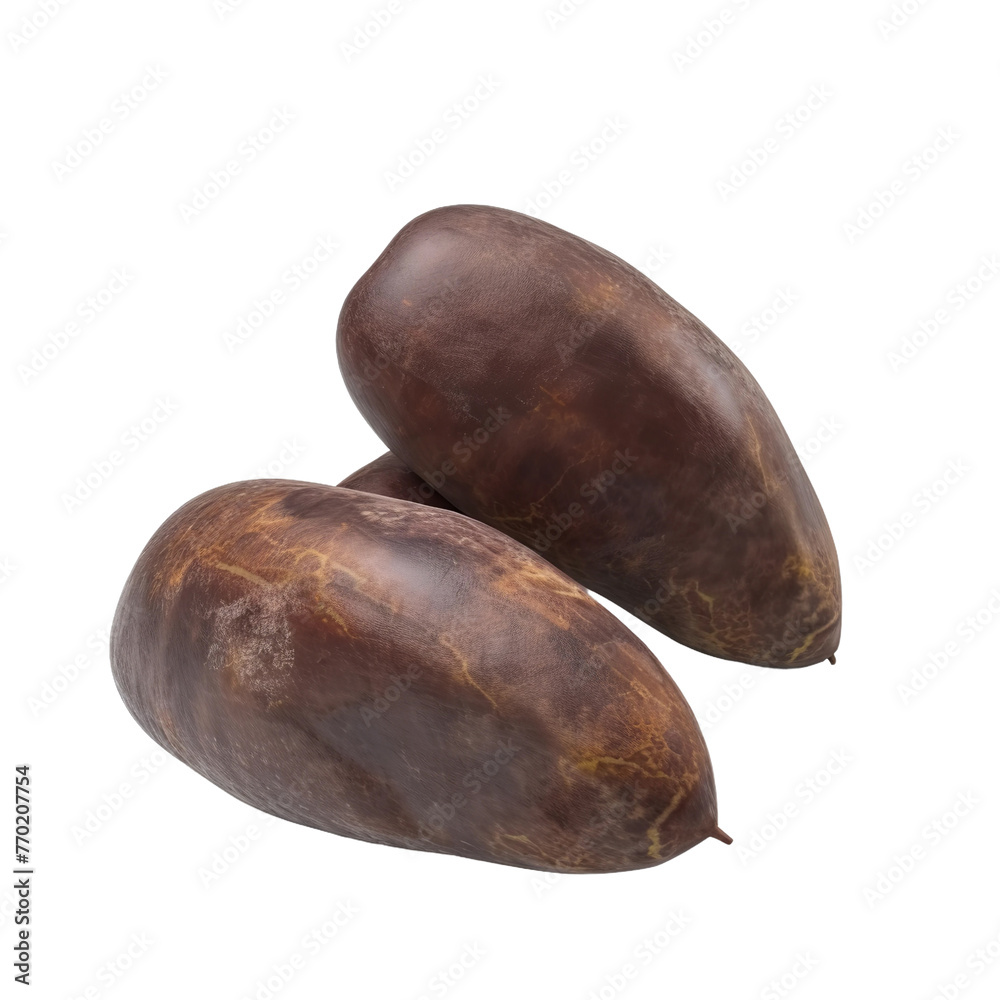 Natural and Fresh Batates isolated on white background Natural and Fresh Batates isolated on white background