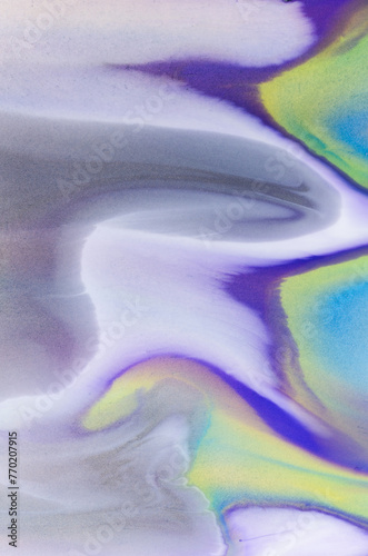 Fluid art texture. Background with abstract mixing paint. Liquid acrylic picture flows and splashes.