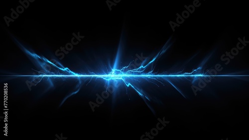 neon blue quantum burst background photo
