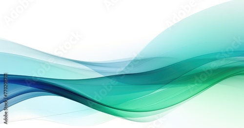 vibrant blue green dynamic wave illustration background