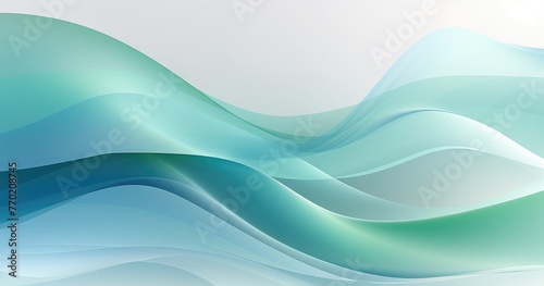 abstract blue green wave background