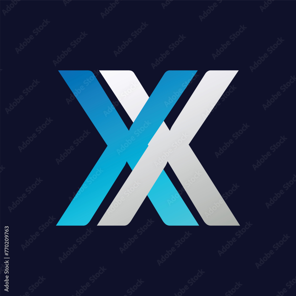 Obraz premium XX letter colorful logo in the circle. Vector Logo Illustration.