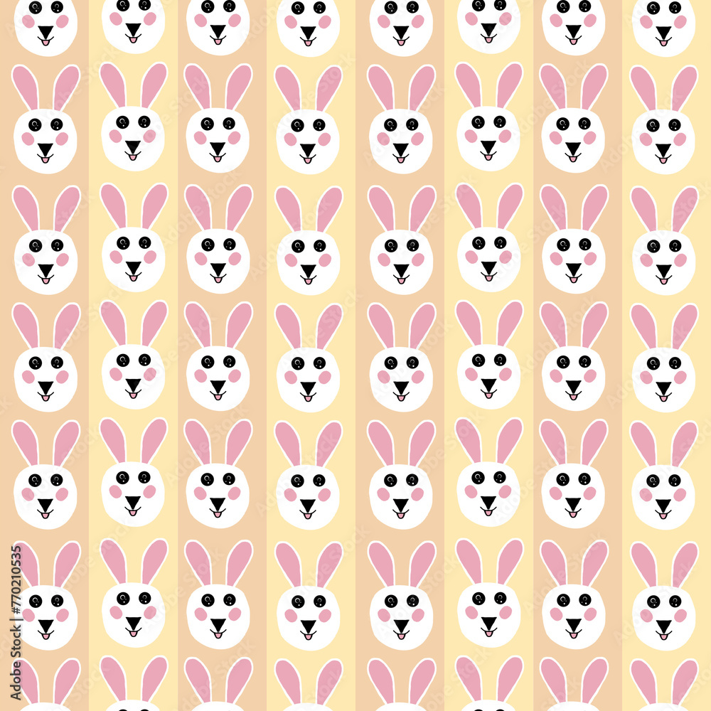 seamless pattern with bunny repeat seamless pattern with bunny repeat