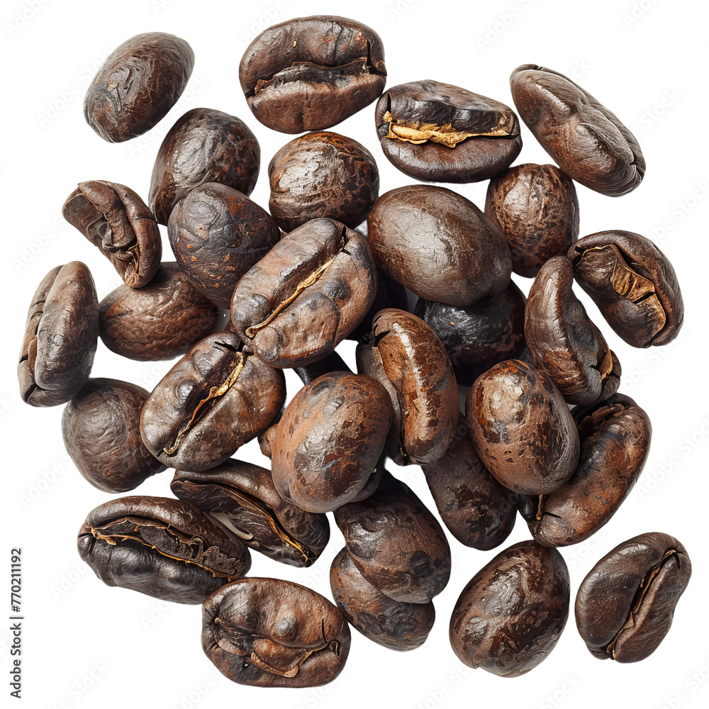Tasty Coffee Beans isolated on white background Tasty Coffee Beans isolated on white background