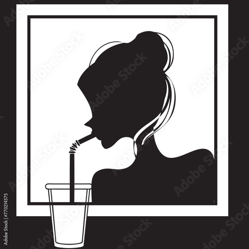 Drink through a straw