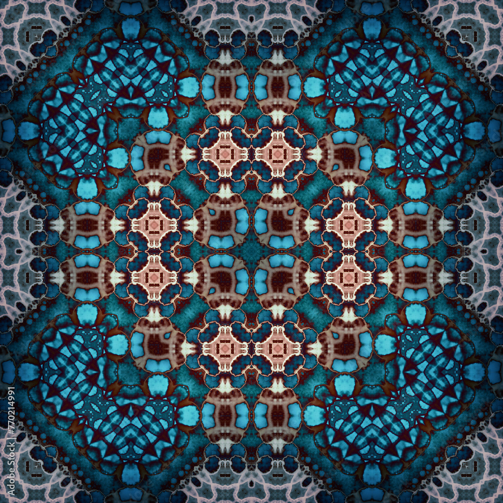 Seamless square art pattern. The pattern is abstract. The texture is mysterious Seamless square art pattern. The pattern is abstract. The texture is mysterious